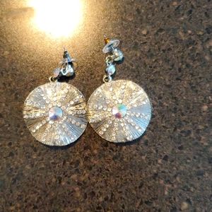 Silver drop earrings